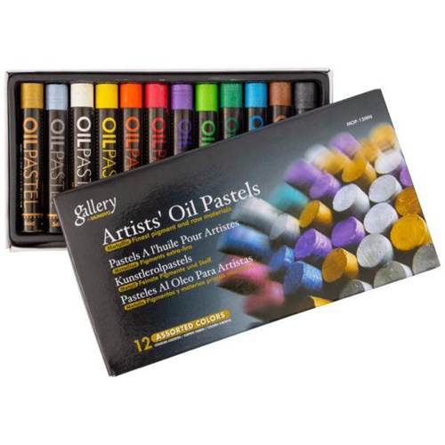 Mungyo Gallery Oil Pastels Assorted Metallic Colours, Pack of 12