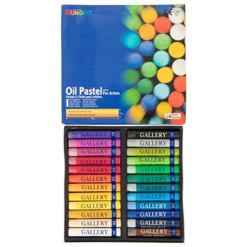 Mungyo Gallery Oil Pastels Assorted Colours, Pack of 24