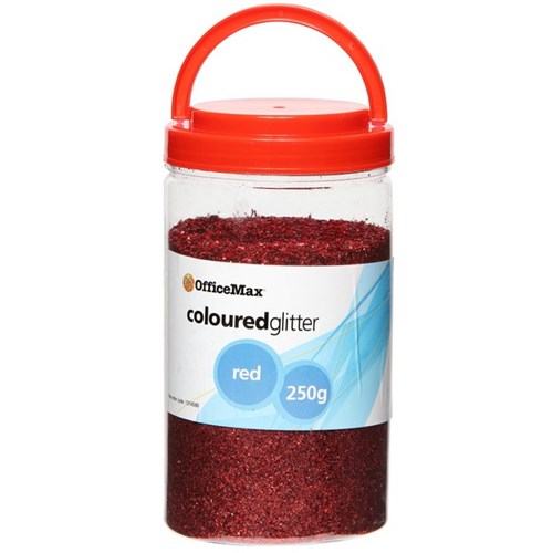 OfficeMax Bright Coloured Glitter Red 250g