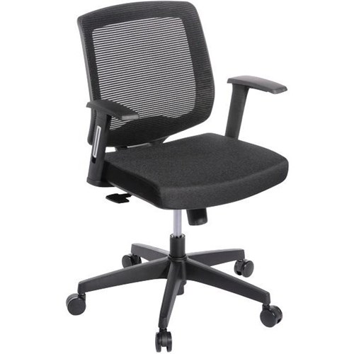 Media Meeting Chair With Arms Mesh Back Black