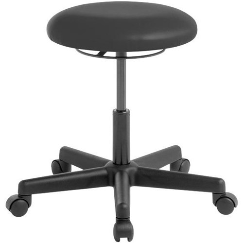 Button Stool Standard Lift Black PU