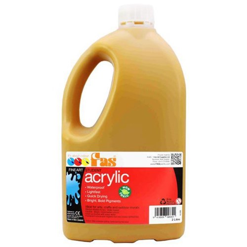 Fas Student Acrylic Paint 2L Yellow Oxide