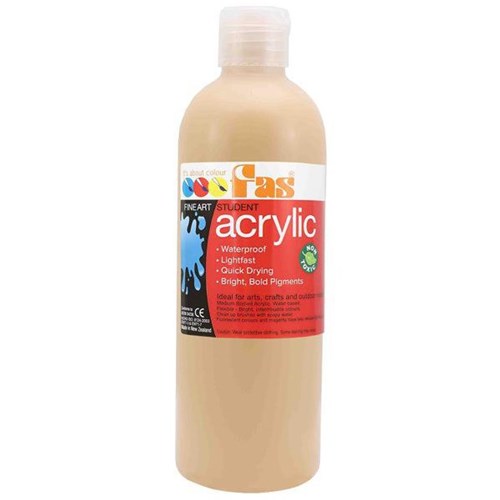 Fas Student Acrylic Paint 500ml Beige