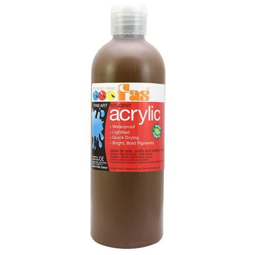 Fas Student Acrylic Paint 500ml Raw Umber