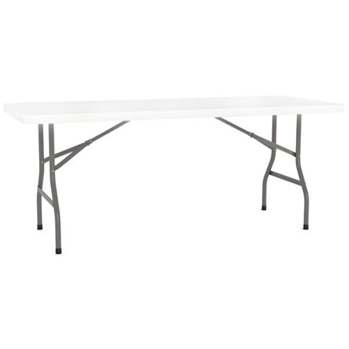 Life Folding Table 1800mm White/Graphite