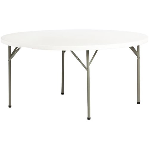 Life Folding Table Round 1500mm White/Graphite OfficeMax NZ