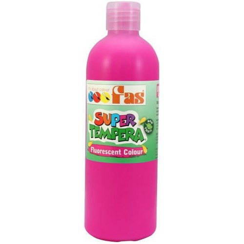 Fas Super Tempera Poster Paint 500ml Fluoro Magenta