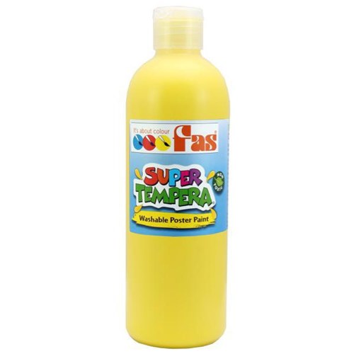 Fas Super Tempera Poster Paint 500ml Yellow
