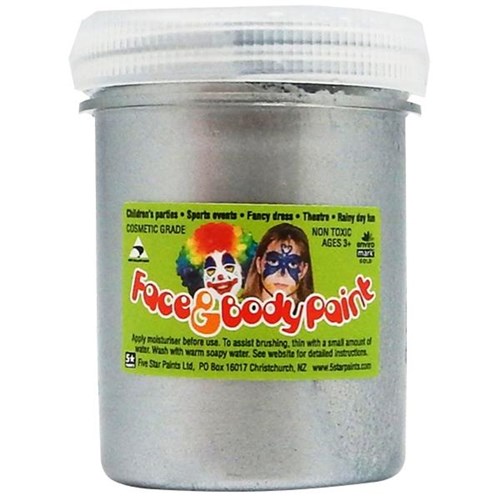 5 Star Face Paint 125ml Silver OfficeMax NZ