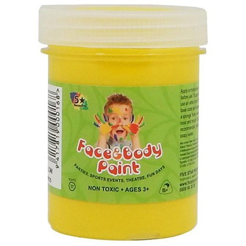 Five Star Face Paint 125ml Yellow