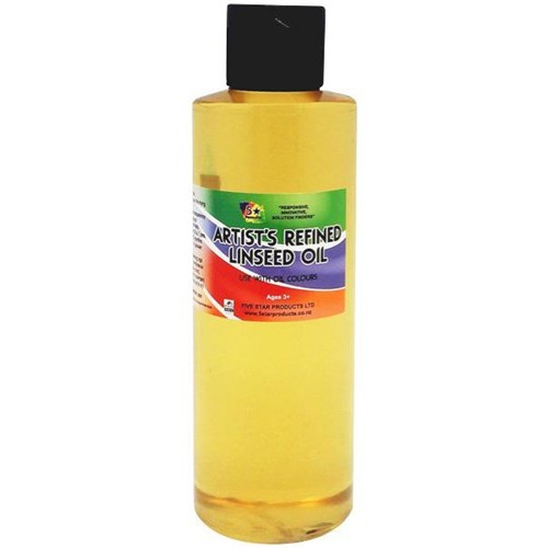 Five Star Artist's Refined Linseed Oil 250ml