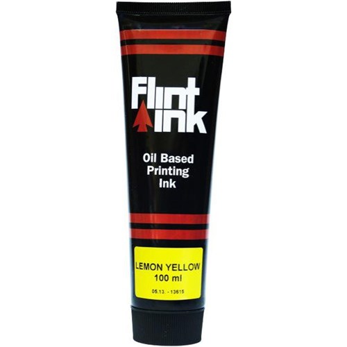 Five Star Flint Ink Oil-Based Printing Ink 100ml Lemon Yellow
