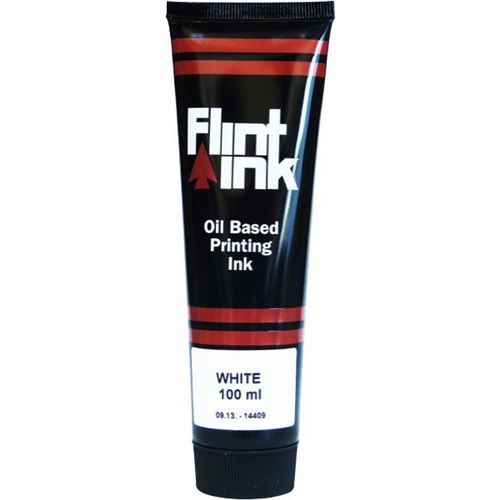 Five Star Flint Ink Oil-Based Printing Ink 100ml White