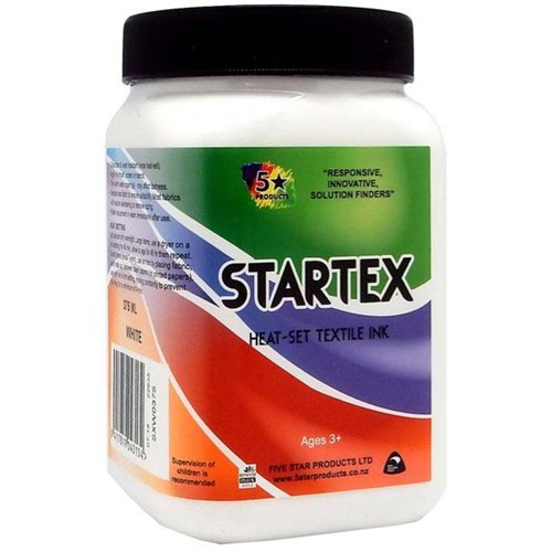 Five Star Startex Textile Ink 375ml White