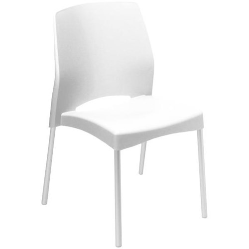 Pop Cafe Chair White/Aluminium