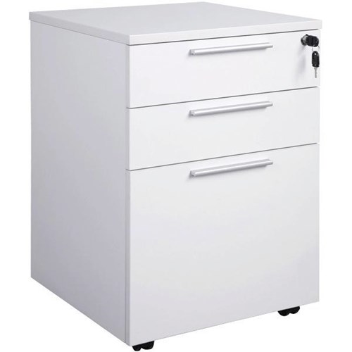 Cubit Mobile 3 Drawer Locking White