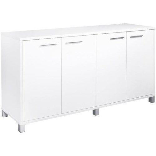 Cubit Credenza with 4 Doors and 2 Shelves 1800mm White