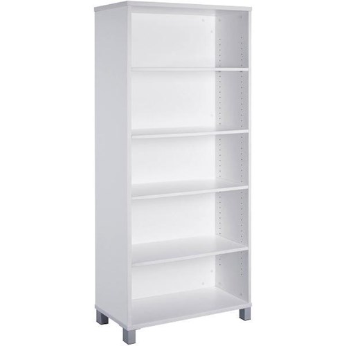 Cubit Bookcase 4 Shelves 1800mm White