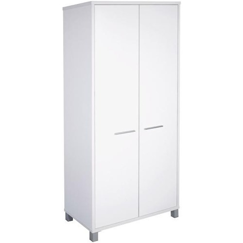Cubit Cupboard 2 Doors 4 Shelves 1800mm White