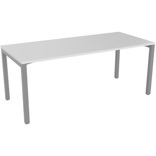 1800x800mm White Top/Silver Frame