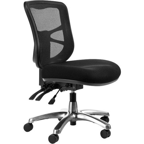 Metro Chair Mesh Back No Arms Black