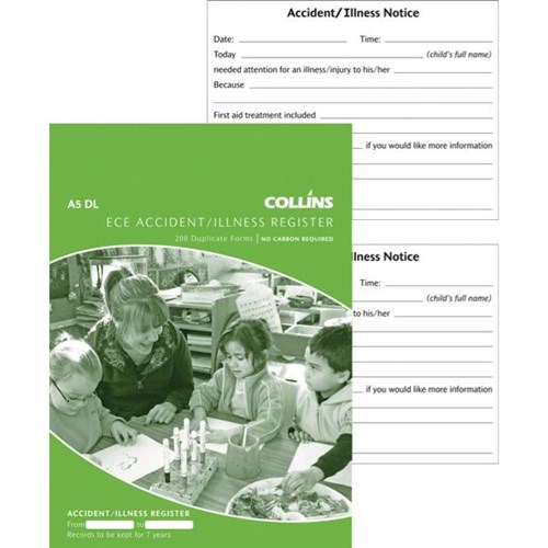 Collins NCR Childcare Accident Register Book, A5 OfficeMax NZ