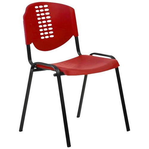 Uni Stacker Chair 725mm Steel Red/Black OfficeMax NZ