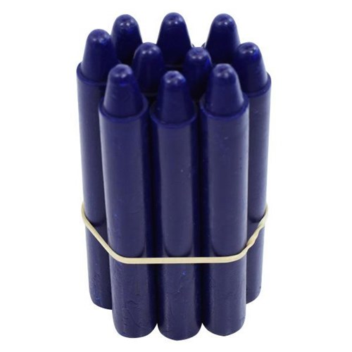 Retsol Hard Wax Crayons Dark Blue, Set of 10