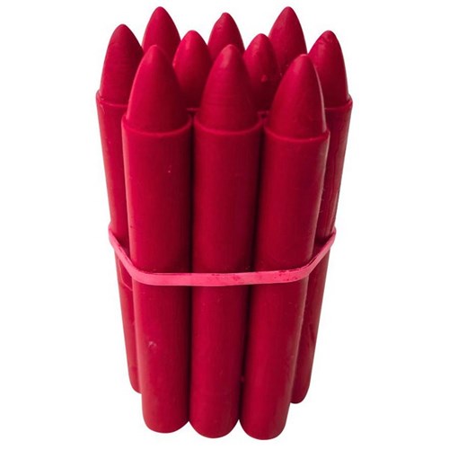 Retsol Hard Wax Crayons Scarlet, Set of 10