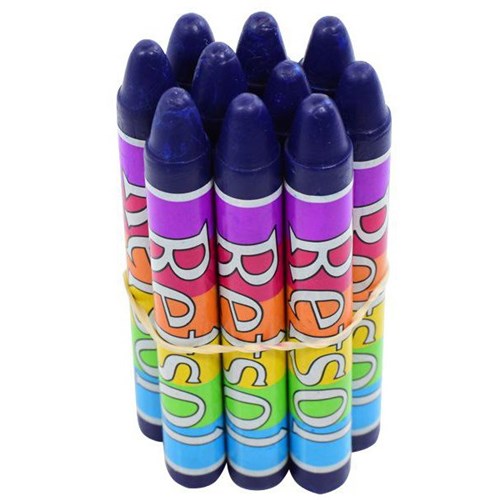 Retsol Soft Wax Crayons Dark Blue, Set of 10