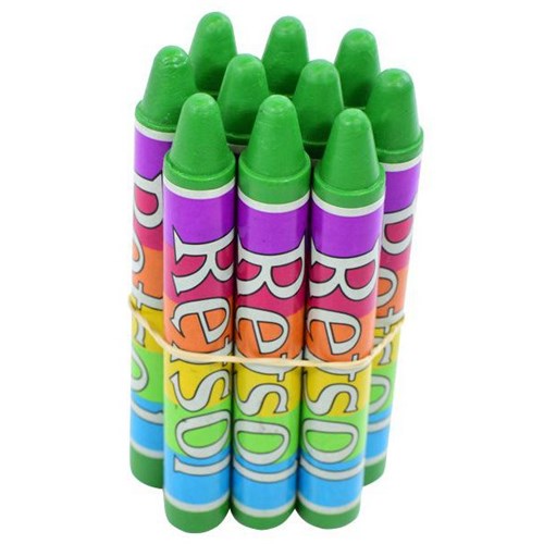 Retsol Soft Wax Crayons Light Green, Set of 10
