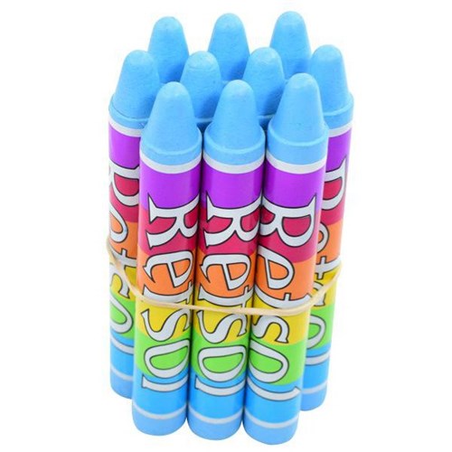 Retsol Soft Wax Crayons Light Blue, Set of 10