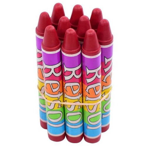 Retsol Soft Wax Crayons Red, Set of 10
