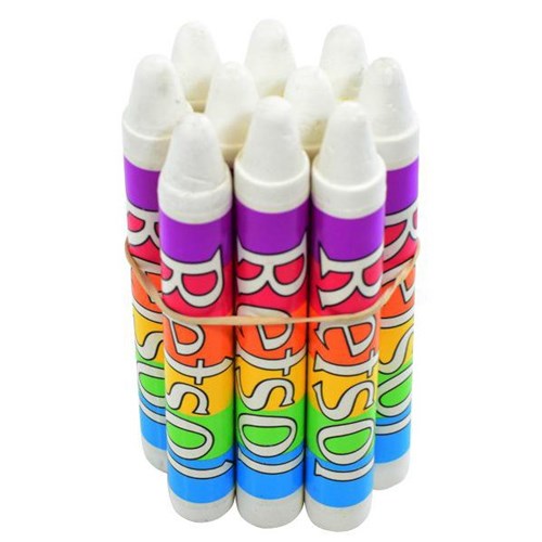 Retsol Soft Wax Crayons White, Set of 10