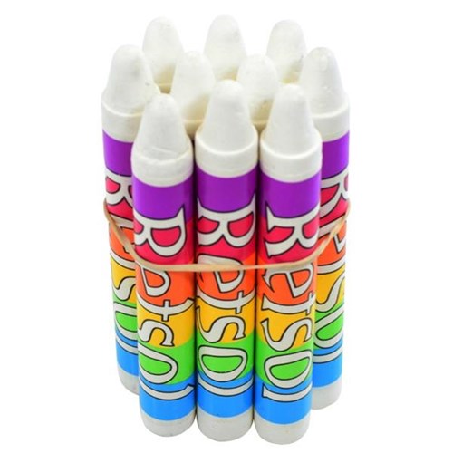 Retsol Soft Wax Crayons White, Set of 10 OfficeMax NZ