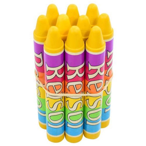 Retsol Soft Wax Crayons Yellow, Set of 10