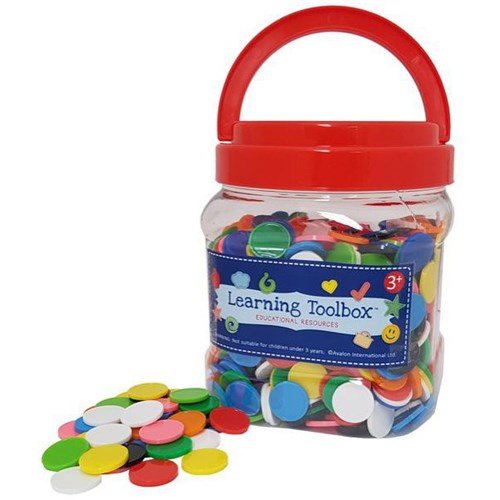 Learning Toolbox Maths Counters 22mm Solid Colours, Pack of 1000