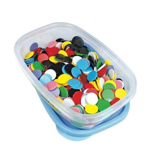 Learning Toolbox Maths Counters 22mm Solid Colours, Pack of 1000