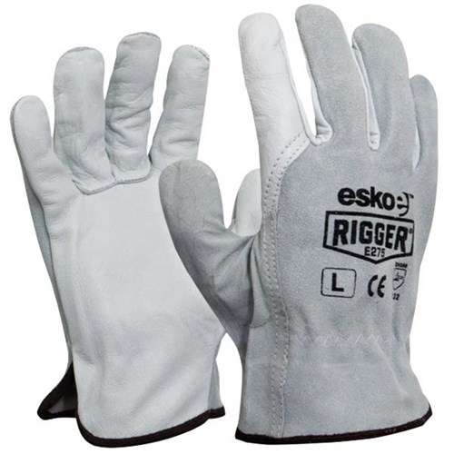 Rigger Driver Economy Split Leather Gloves Medium, Pair