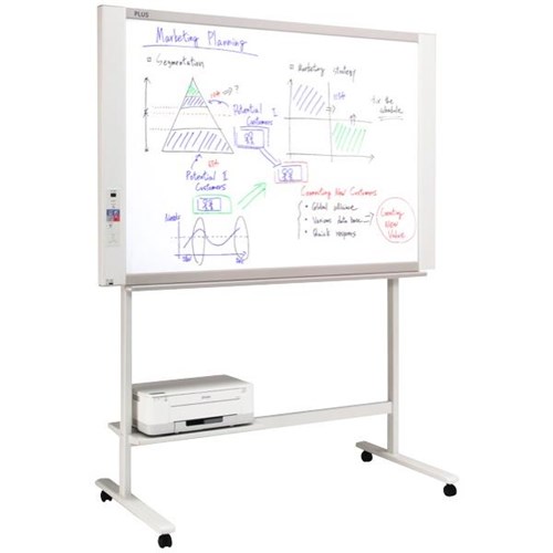 Plus N20S Electronic Whiteboard With Stand + Printer 1300x910mm OfficeMax NZ