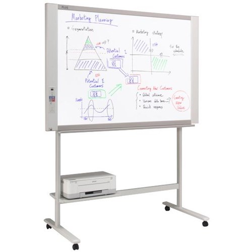Plus N21W Electronic Whiteboard Wide Panel With Stand + Printer 1800 x 910mm