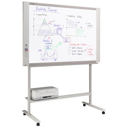 Plus N204 Electronic Whiteboard 4 Screen With Stand + Printer
