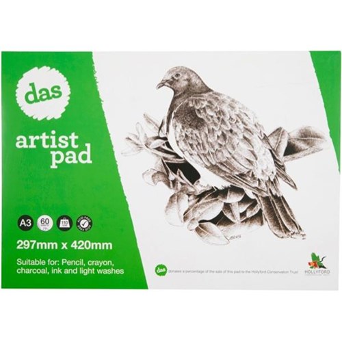 Das Woodpigeon Artist's Pad A3 110gsm 60 Leaves