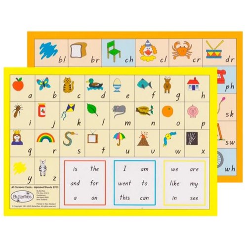 Butterflies Alphabet & Blends Tent Cards, Pack of 6 OfficeMax NZ
