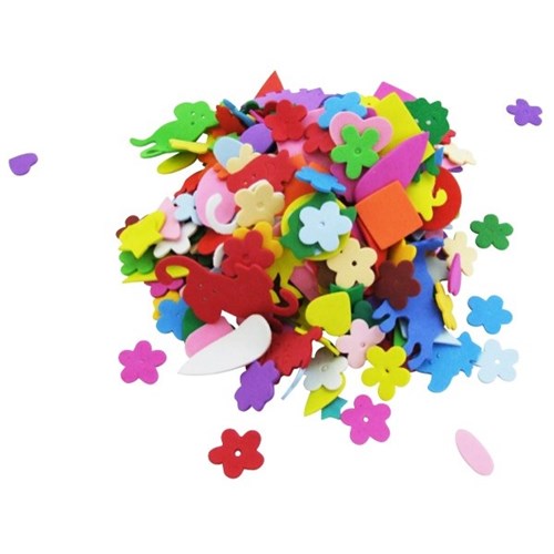 Foam Shapes Assorted Shapes & Colours, Pack of 500