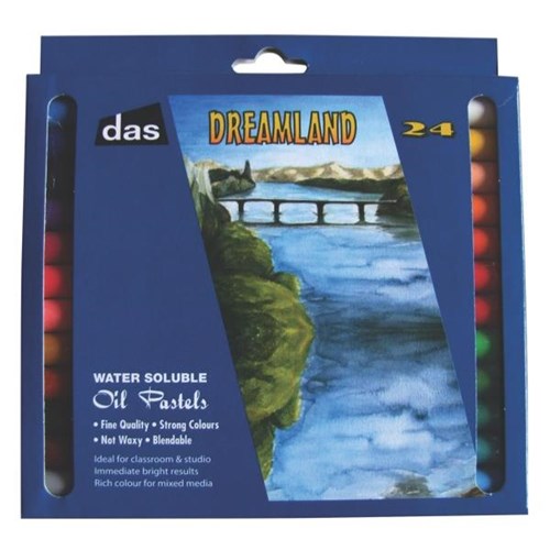 Das Dreamland Water Soluble Oil Pastels Assorted Colours, Pack of 24