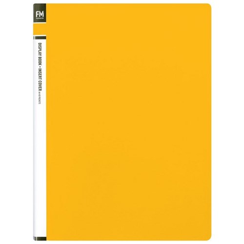 FM A4 Display Book Insert Cover 20 Pocket Yellow