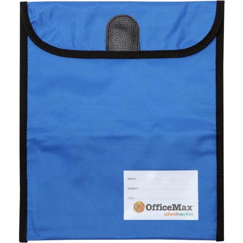 OfficeMax Journal Bag Medium Hook & Loop Fastener 270x310mm Blue