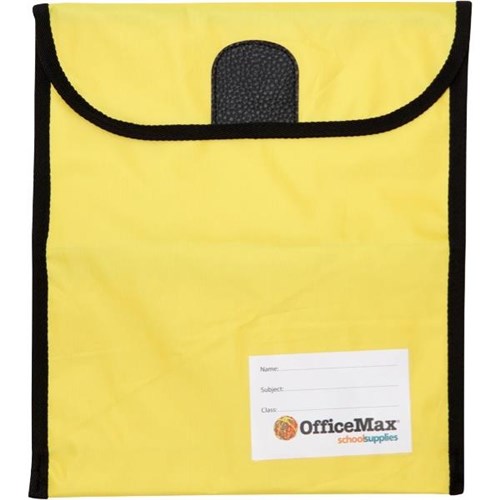 OfficeMax Journal Bag Medium Hook & Loop Fastener 270x310mm Yellow