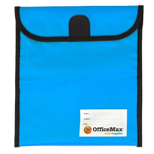 OfficeMax Journal Bag Large Hook & Loop Fastener 330x360mm Blue